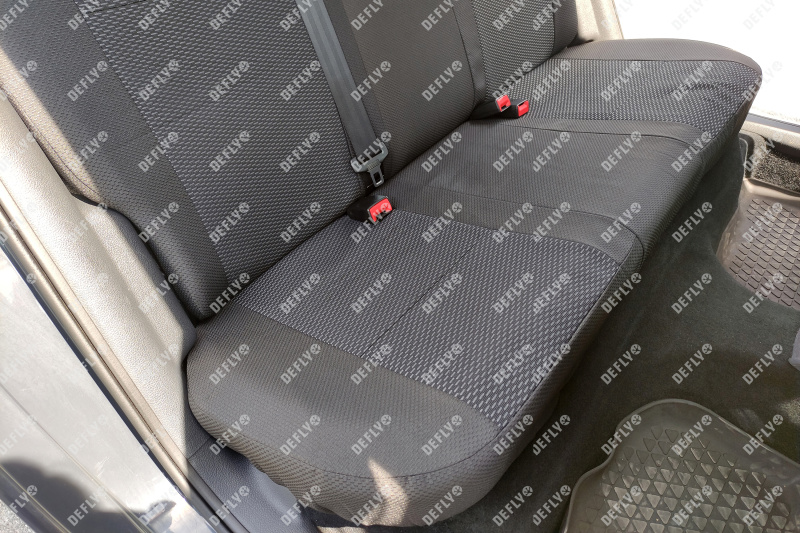 Чехлы на сиденья Volkswagen Polo, 2010-2020, седан, спинка 2 ряда цельная, жаккард 