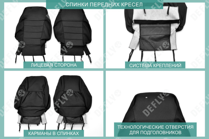 Чехлы на сиденья Лада Веста, 2015-н.в., седан, задний ряд 60/40, жаккард