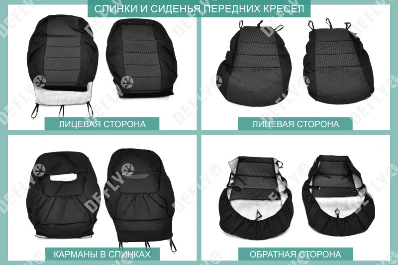 Чехлы на сиденья Volkswagen Tiguan, 2006-2017, вырезы для столиков, жаккард