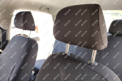 Чехлы на сиденья Volkswagen Polo, 2010-2020, седан, спинка 2 ряда цельная, жаккард 