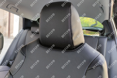 Чехлы на сиденья Toyota Prius (XW50), 2015-2019, экокожа черная