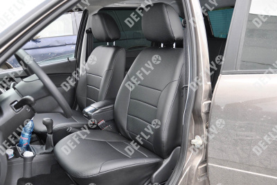 Чехлы на сиденья Lada Granta, 2018-н.в., задний ряд 60/40, экокожа черная