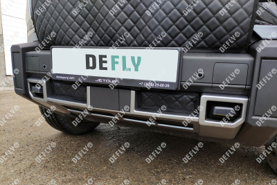 Утеплитель радиатора для Jetour T2, 2024-н.в., экокожа черная