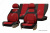 Чехлы на сиденья ГАЗ Волга (3110), 1997-2009, дополнительная боковая поддержка, жаккард черный/красный Чехлы на сиденья ГАЗ Волга (3110), 1997-2009, дополнительная боковая поддержка, жаккард черный/красный