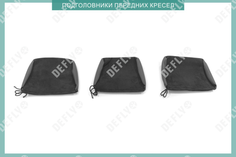 Чехлы на сиденья ГАЗ ГАЗель Бизнес, 2018-н.в., экокожа черная/замша черная