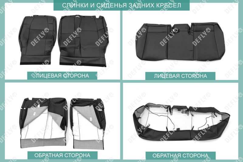 Чехлы на сиденья Kia Seltos (SP2), 2019-н.в., экокожа черная