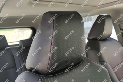 Чехлы на сиденья Toyota RAV4 (XA50), 2018-н.в., экокожа черная