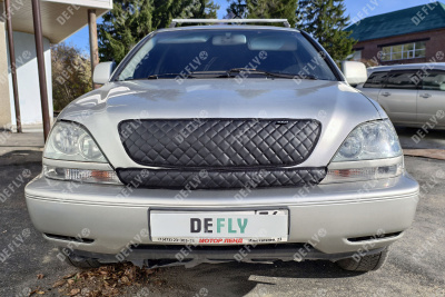 Утеплитель радиатора для Toyota Harrier, Lexus RX300 (XU10), 1997-2003, экокожа черная