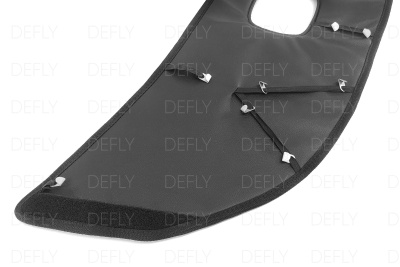 Утеплитель радиатора для Honda Freed (GB3, GB4), 2014-2016, 2-й рестайлинг, экокожа черная 