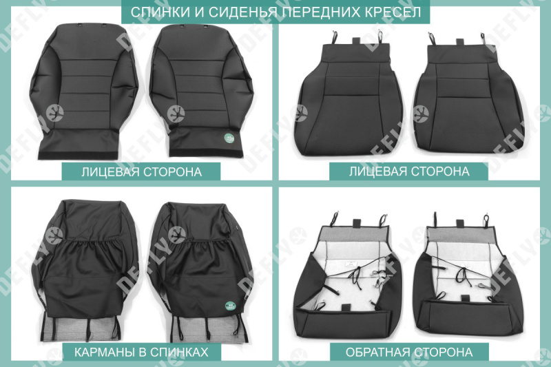 Чехлы на сиденья Toyota Prius (XW30), 2009-2016, экокожа черная