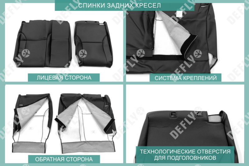 Чехлы на сиденья Skoda Octavia (A7), 2012-2020, Ambition, Active, без подлокотника, экокожа черная