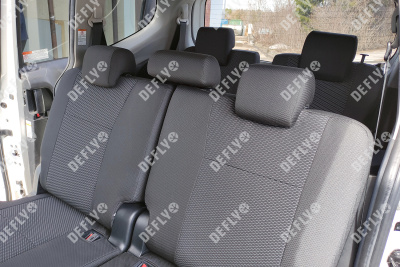 Чехлы на сиденья Toyota Sienta (XP170), 2015-2022, спинка 2 ряда 50/50, без подлокотника, 7 мест, жаккард