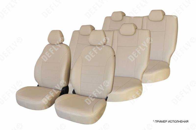 Чехлы на сиденья Lexus LX470, 1998-2007, 7 мест, экокожа бежевая