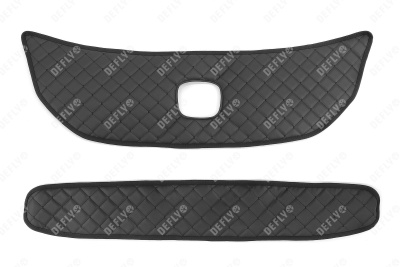 Утеплитель радиатора для Honda Freed (GB3, GB4), 2008-2011, экокожа черная 