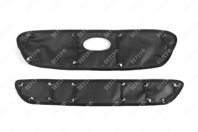 Утеплитель радиатора для Subaru Levorg (VM), 2017-2020, GT, рестайлинг, экокожа черная 