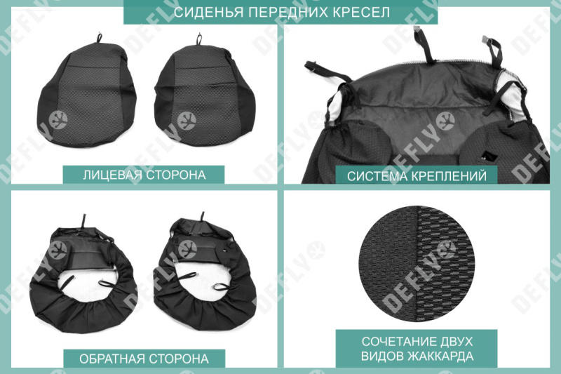 Чехлы на сиденья Лада XRAY, 2015-2022, задний ряд 60/40, жаккард