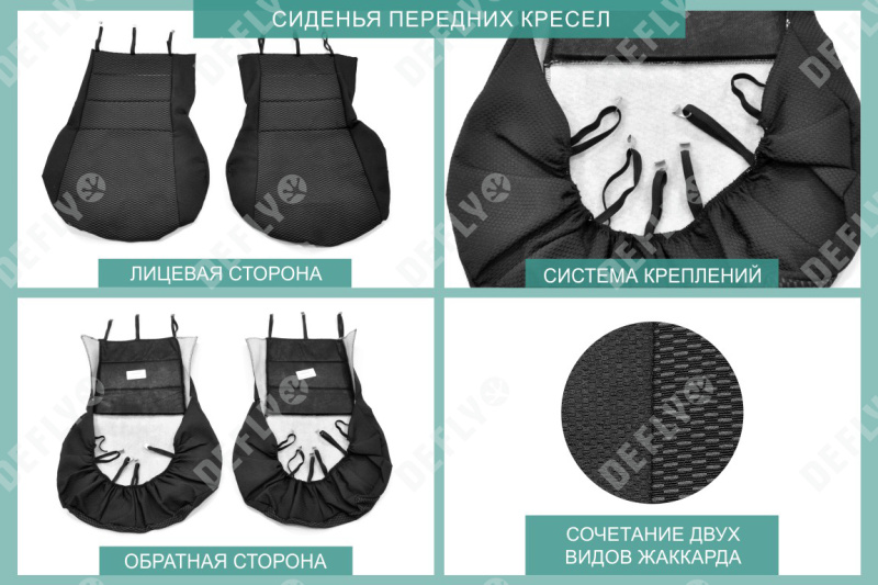 Чехлы на сиденья Лада Веста Кросс, 2017-н.в., универсал, задний ряд 60/40, жаккард