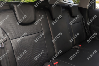 Чехлы на сиденья Renault Duster (HM), 2020-2022, экокожа черная