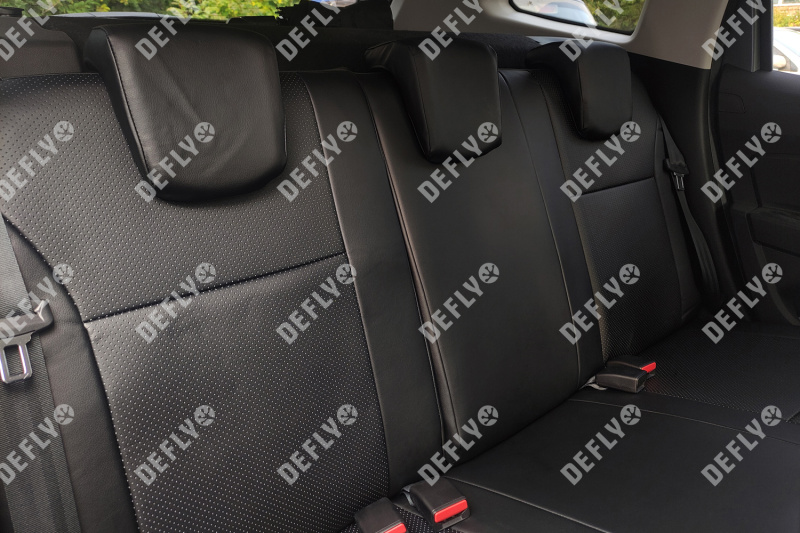 Чехлы на сиденья Renault Duster (HM), 2020-2022, экокожа черная