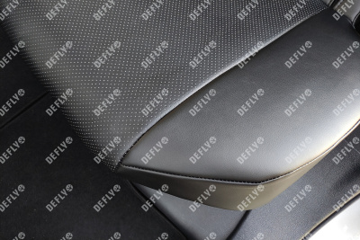 Чехлы на сиденья Toyota Prius (XW50), 2015-2019, экокожа черная