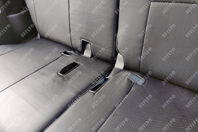 Чехлы на сиденья Toyota Tank/Roomy, Daihatsu Thor, Subaru Justy, 2016-2020, без спинок-столиков, экокожа черная