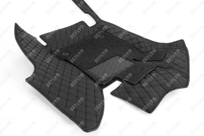 Ковры салона 3D, Toyota Camry (XV70), 2017-2021, экокожа черная/ворс черный 