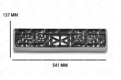 Рамка для номера автомобиля с защелкой, пластиковая, серая 