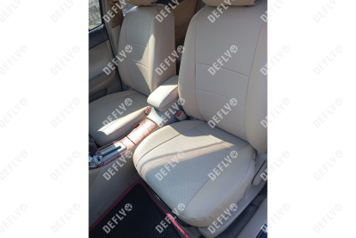 Чехлы на сиденья Toyota Premio (T240), 2001-2007, экокожа бежевая