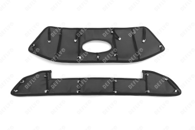 Утеплитель радиатора для Лада Гранта 2, Кросс, Спорт, 2018-н.в., экокожа черная 