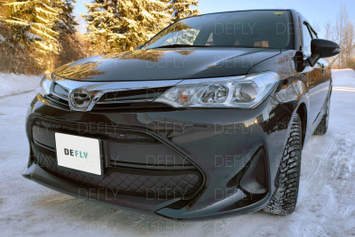 Утеплитель радиатора для Toyota Corolla Fielder (E160), 2017-2025, 2-й рестайлинг, экокожа черная