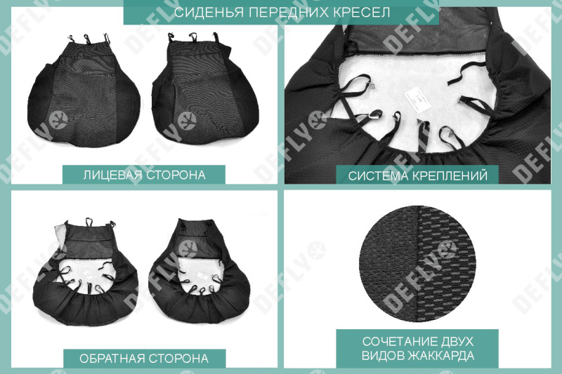 Чехлы на сиденья Suzuki SX4, 2006-2016, хэтчбек, задний ряд 60/40, жаккард 