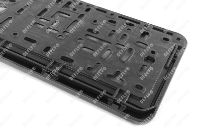 Рамка для номера автомобиля с защелкой, пластиковая, черная, LEXUS серебро 