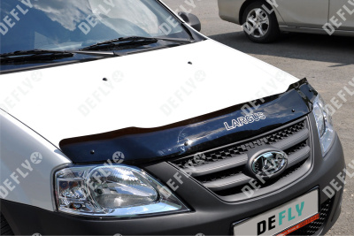 Дефлектор капота Лада Ларгус, 2012-2021, еврокрепеж
