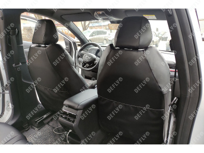 Чехлы на сиденья Geely Coolray, 2022-н.в., рестайлинг, экокожа черная