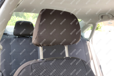 Чехлы на сиденья Volkswagen Polo, 2010-2020, седан, спинка 2 ряда цельная, жаккард 