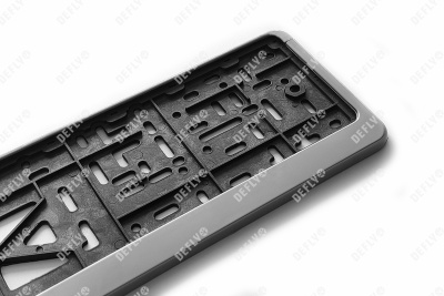 Рамка для номера автомобиля с защелкой, пластиковая, серая, 2 шт 