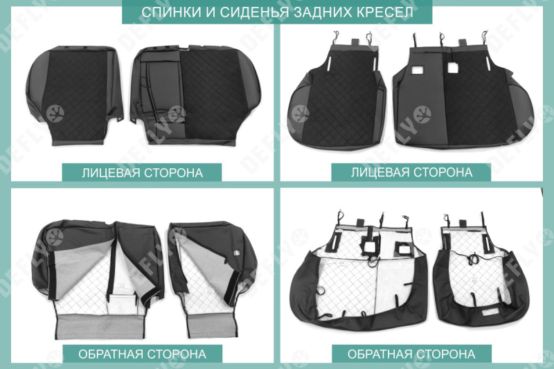 Чехлы на сиденья Mitsubishi Outlander, 2005-2012, экокожа черная/замша черная ромб