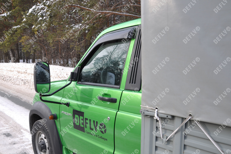 Дефлекторы окон BigSize УАЗ Профи, 2017-н.в., комплект 2 шт.