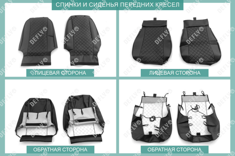 Чехлы на сиденья Toyota Allion/Premio (T240), 2001-2007, экокожа черная/ромб перфорация