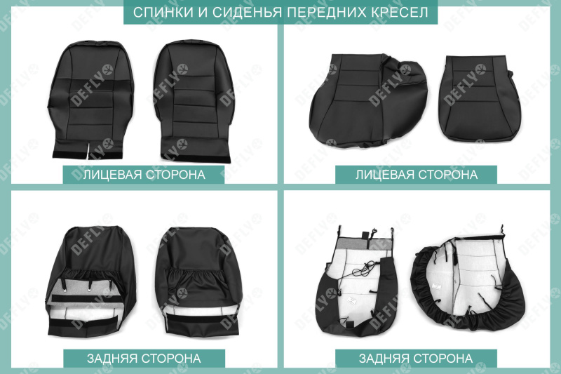 Чехлы на сиденья Sollers Argo, 2022-н.в., экокожа черная