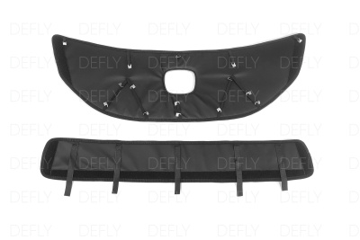 Утеплитель радиатора для Honda Freed (GB3, GB4), 2014-2016, 2-й рестайлинг, экокожа черная 