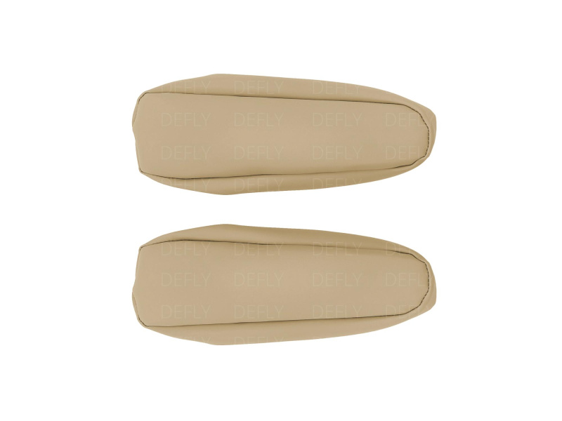 Чехлы на подлокотники переднего ряда Toyota Harrier 1997-2003, Lexus RX 1998-2001, до рестайлинга, (XU10), экокожа бежевая, 2 шт.