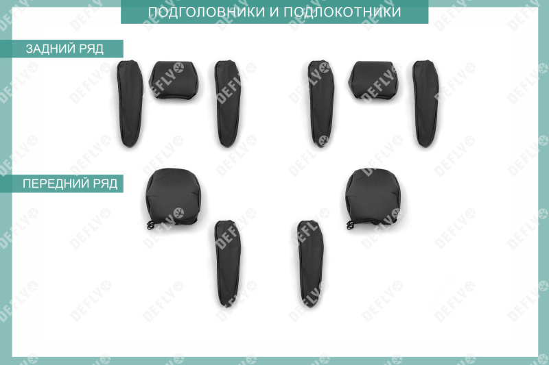 Чехлы на сиденья Toyota Noah/Voxy/Esquire (R80), 2014-2021, 4 места, капитанские кресла, экокожа черная
