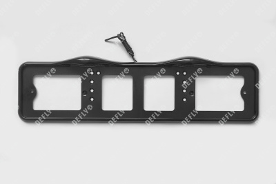 Рамка для номера автомобиля с верхней LED подсветкой, пластиковая, черная, 2 шт 