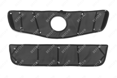 Утеплитель радиатора для Nissan Qashqai (J10), 2006-2010, экокожа черная 