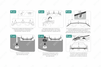 Крепеж для дефлектора капота Defly, NEOFIX комплект 5 шт.