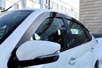 Дефлекторы окон 2D Лада Гранта, 2018-н.в., лифтбек, комплект 4 шт.
