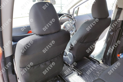 Чехлы на сиденья Toyota Sienta (XP170), 2015-2022, спинка 2 ряда 50/50, без подлокотника, 7 мест, жаккард