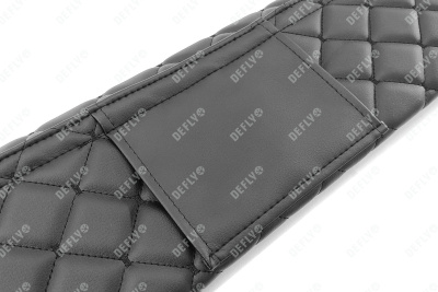 Чехлы на солнцезащитные козырьки Lada Niva 4x4, с 2019г., экокожа черная, комплект 2 шт.