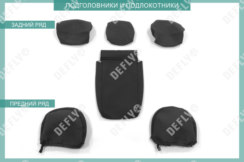 Чехлы на сиденья Toyota Prius (XW20), 2003-2009, правый руль, жаккард 